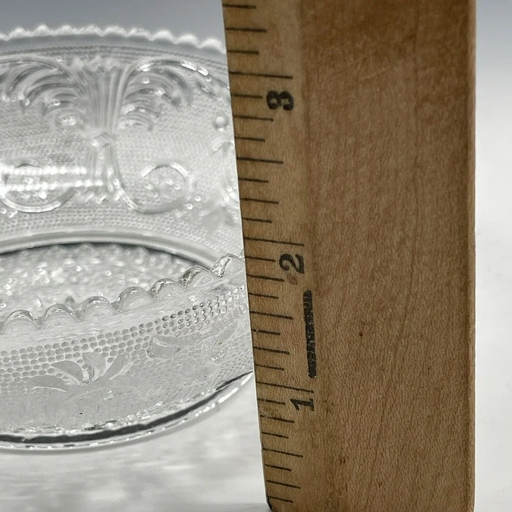 Duncan Miller Glass Sandwich Clear‎ Heart Shaped Vintage 6 3/4